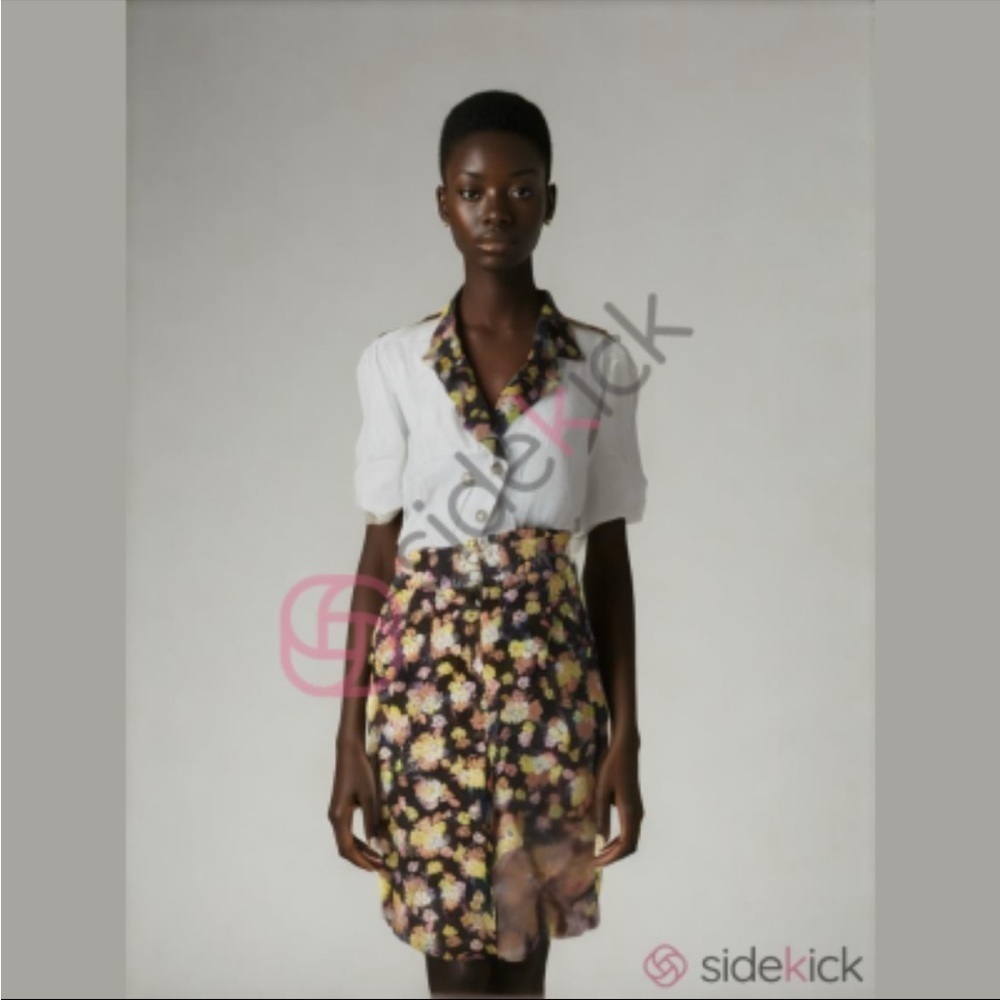 P&M Vintage Floral Rayon Cropped High Waist Bermuda Shorts Set